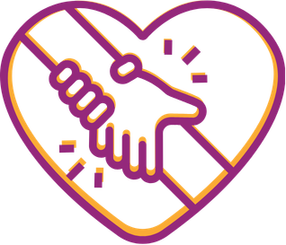 Heart with 2 hands 1 supporting the other